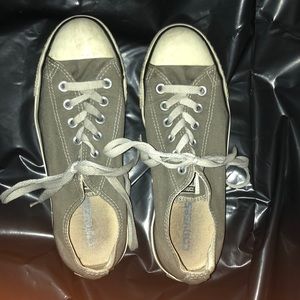 grey low-top CONVERSE in okay condition